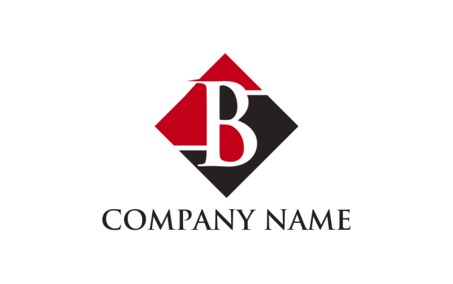 create a Letter B logo letter b inside square