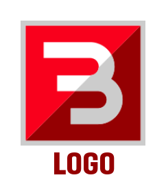 Make a Letter B logo inside square