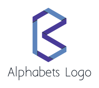 create a Letter B logo made of folded papers