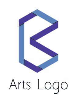 create a Letter B logo made of folded papers