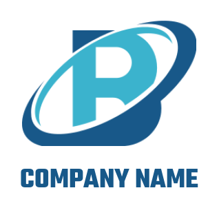 Letter B logo template swoosh inside letter B