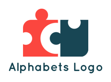 create a Letter C logo between puzzles