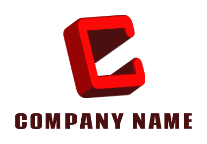 generate a Letter C logo letter c in 3d shape - logodesign.net