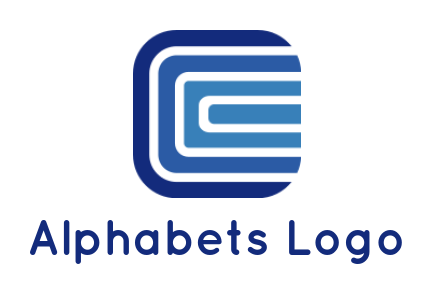 Letter C logo online square shape forming letter C 