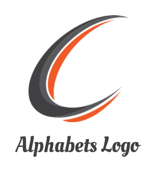 Letter C logo template swoosh forming letter C