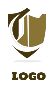 Create a Letter C logo shield incorporating letter C 