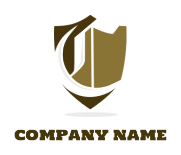 Create a Letter C logo shield incorporating letter C 