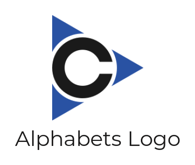 create a Letter C logo inside play button