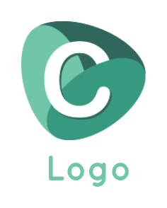 Design a Letter C logo inside three oval shape