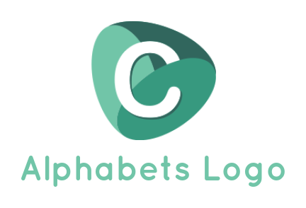 Design a Letter C logo three ovals forming play in C