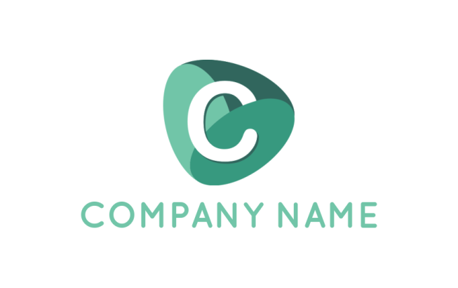 Design a Letter C logo inside three oval shape