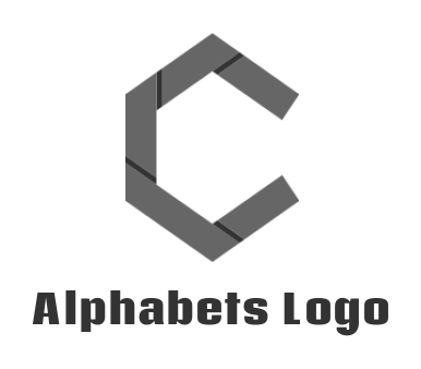 create a Letter C logo made by folded paper
