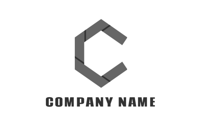 create a Letter C logo made by folded paper