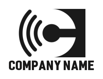 letter c merged with WiFi signals