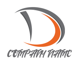 Make a Letter D logo pixels with swoosh in letter D 