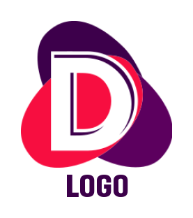 Design a Letter D logo in abstract shape