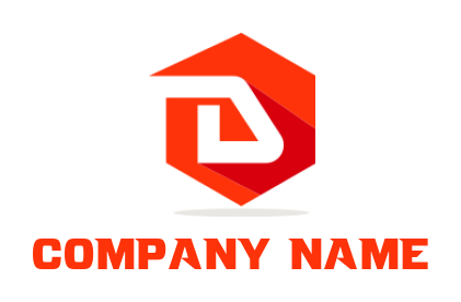 Create a Letter D logo polygon inside letter D