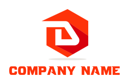 Create a Letter D logo letter d inside polygon - logodesign.net