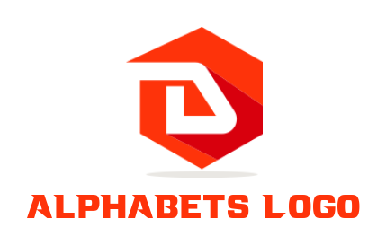 Create a Letter D logo polygon inside letter D