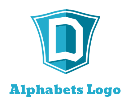 Make a Letter D logo shield incorporating letter D 