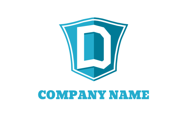 make a Letter D logo letter d inside shield - logodesign.net