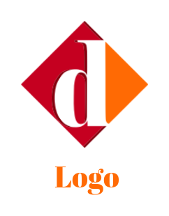 Letter D logo icon square forming letter D 