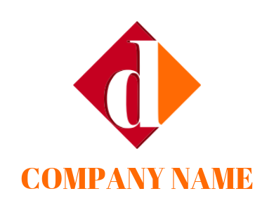 Letter D logo icon inside square