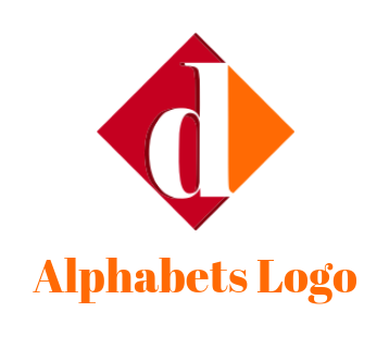 Letter D logo icon square forming letter D 