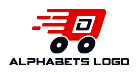 Letter D logo image inside toy car