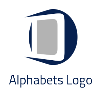 Design a Letter D logo merged with circle