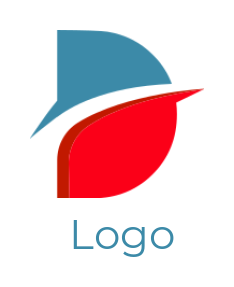 Letter D logo image swoosh forming letter D