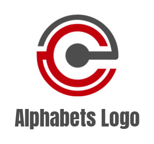 alphabets logo lines forming hi tech Letter E