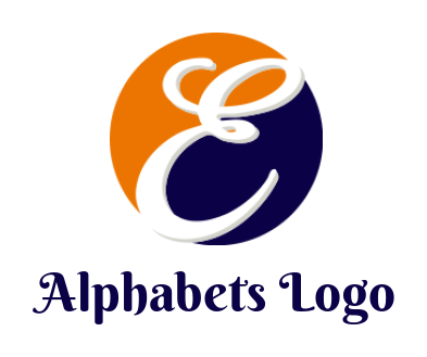 Make a Letter E logo inside circle