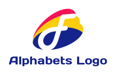 Make a Letter F logo in colorful circles