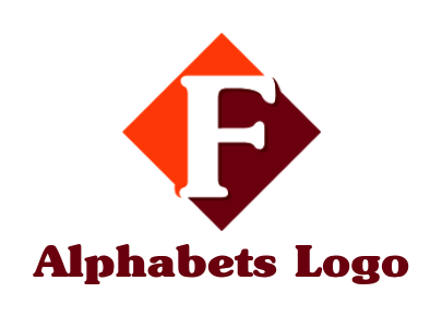Make a Letter F logo in diamond shape