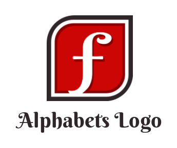 Create a Letter F logo in square shape