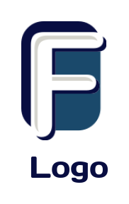 Make a Letter F logo inside rectangle