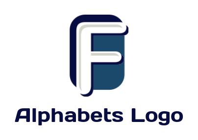 Make a Letter F logo inside rectangle