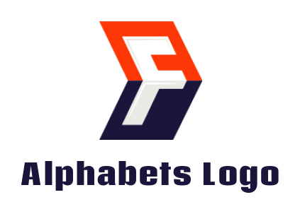 Generate a Letter F logo inside arrow