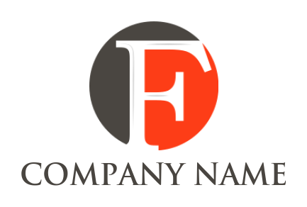 Letter F logo image inside circle