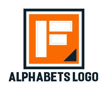 Letter F logo icon merged with square shape