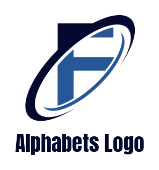 Letter F logo icon swoosh forming letter F