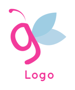 Create a letter G logo forming butterfly shape