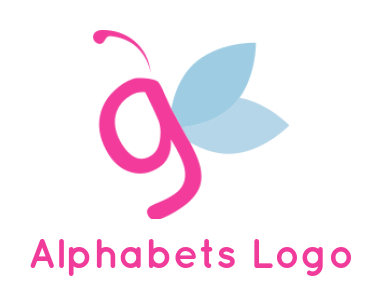 Create a letter G logo forming butterfly shape