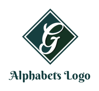 Make a Letter G logo in diamond shape