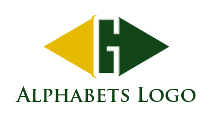 Make a Letter G logo in rhombus shape