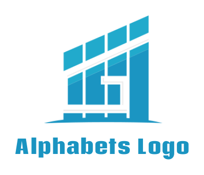 alphabets logo Letter G inside Clapper Board