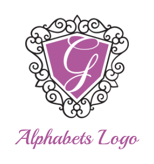 Design a Letter G logo shield with ornament in G