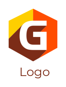 Make a Letter G logo inside polygon