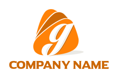 Create a letter G logo inside stone shapes